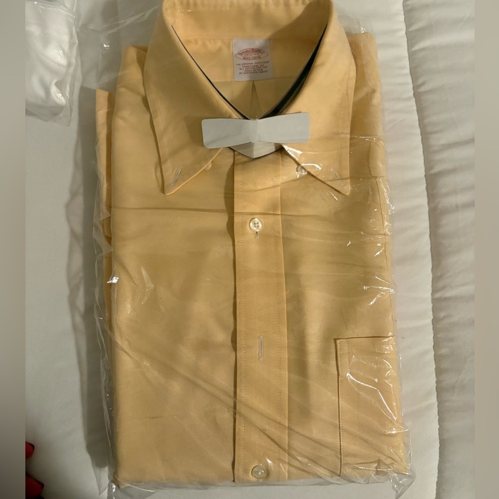 Brooks Brothers Classic Yellow Dress Shirt